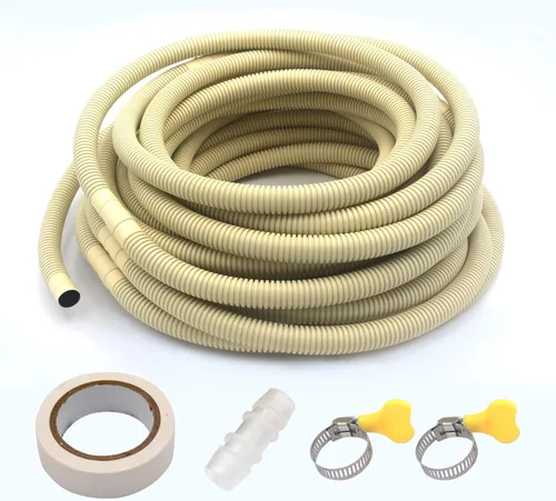 HANSUM Manguera de Drenaje para Mini Split Acondicionador de Aire Piezas y Accesorios Tubería Tubo de Agua Bomba Juego de Línea Universal Cubierta