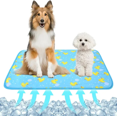 Miniatura 20 de NACOCO - Colchoneta refrescante para mascotas, para gatos, perros, cojín de verano, refrescante, cómoda, suave para mascotas y adultos Rosa