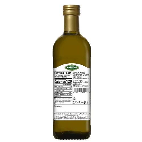 Miniatura 2 de Mantova Aceite de oliva virgen extra de ajo (AOVE), prensado en frío, calidad premium, importado de Italia, perfecto para cubrir ensaladas