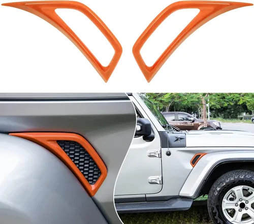 Miniatura 8 de Bonbo 2 unidades de accesorios exteriores para molduras de rueda, molduras de salida de aire acondicionado lateral para Jeep Wrangler JL JLU Sports
