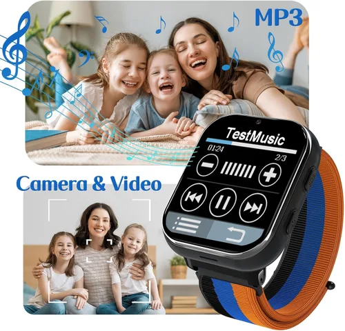 Miniatura 6 de PTHTECHUS Reloj inteligente para niños, reloj inteligente 4G con llamada telefónica, SOS, cámara, reproductor de música, tarjeta de aprendizaje