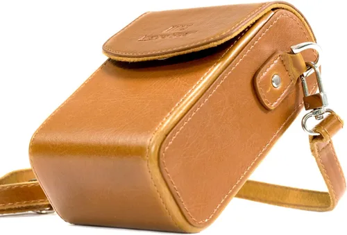 Miniatura 9 de MegaGear MG768 Funda de piel para cámara con correa, compatible con Canon PowerShot G7 X Mark III, G7 X Mark II, G7 X - Marrón claro