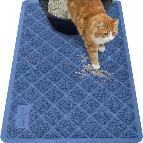 Miniatura 42 de Gorilla Grip - Tapete para atrapar la arena del arenero de gatos, 100% impermeable, fácil de limpiar, respaldo texturizado, suelos más limpios, se
