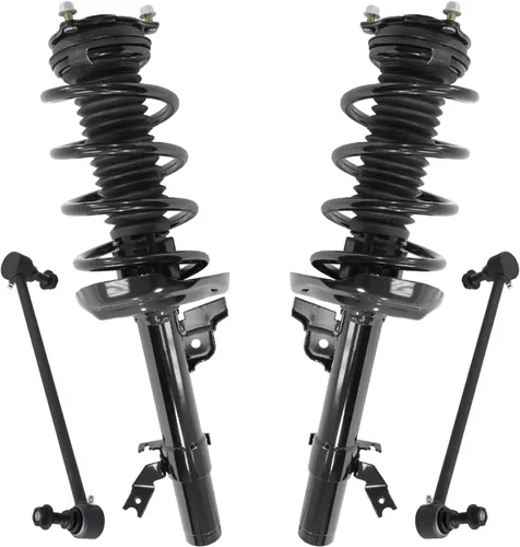 Miniatura 11 de Detroit Axle - Kit de 4 barras estabilizadoras delanteras para Ford F-150 2021 2022 2023 2024, 2 puntales con resorte helicoidal, 2 eslabones
