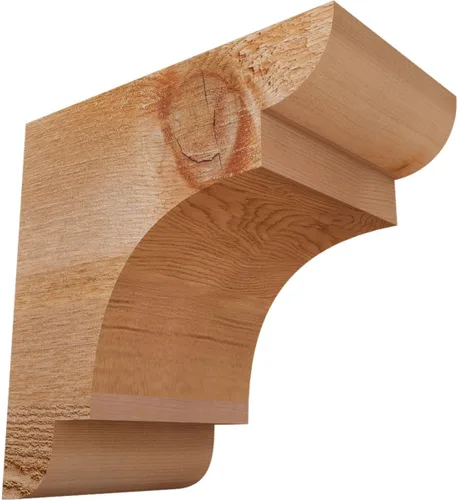 Miniatura 78 de Ekena Millwork COR04X12X12NEB00RWR 4 pulgadas de ancho x 12 pulgadas de profundidad x 12 pulgadas de alto New Brighton Rough Sawn Corbel, cedro rojo