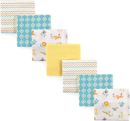 Luvable Friends Mantas unisex de franela de algodón para bebé, paquete de 84 ABC, talla única