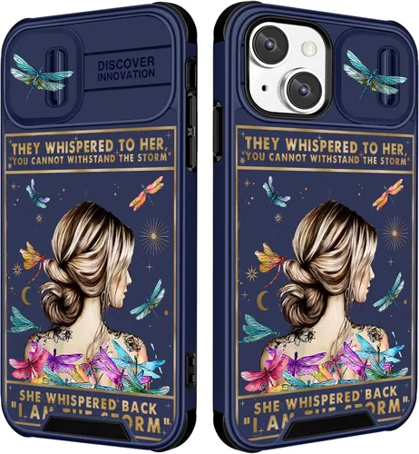 Miniatura 33 de Funermei Funda 2 en 1 para iPhone 13/iPhone 14 para mujeres, linda funda de teléfono con calavera para niñas, diseño de esqueleto gótico, divertido