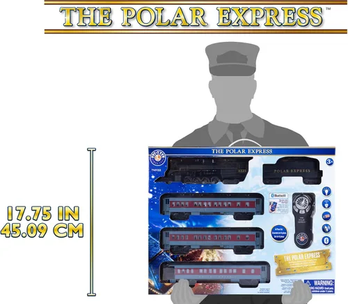 Miniatura 23 de Lionel El Expreso Polar Juego de Tren Batería Escala O con Control Remoto, Locomotora, Vagones de Tren y Pista con Sonidos Auténticos de Tren, Luces