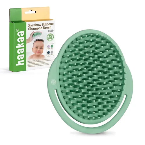 Miniatura 11 de haakaa Cepillo para cuna de bebé, peine suave para cuna, masajeador de cuero cabelludo, cerdas suaves para recién nacidos y niños pequeños, regalo