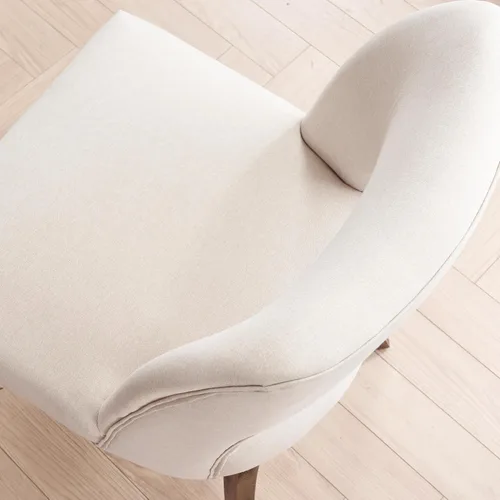 Miniatura 8 de VKNOW Juego de 2 sillas de comedor de madera, sillas de comedor tapizadas de tela moderna, sillas de cocina, sillas de cena de granja para cocina