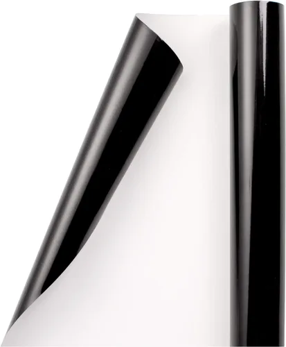 Miniatura 6 de RUSPEPA Papel de regalo metálico negro, papel de color sólido, perfecto para bodas, cumpleaños, Navidad, baby shower, 17 pulgadas x 32.8 pies