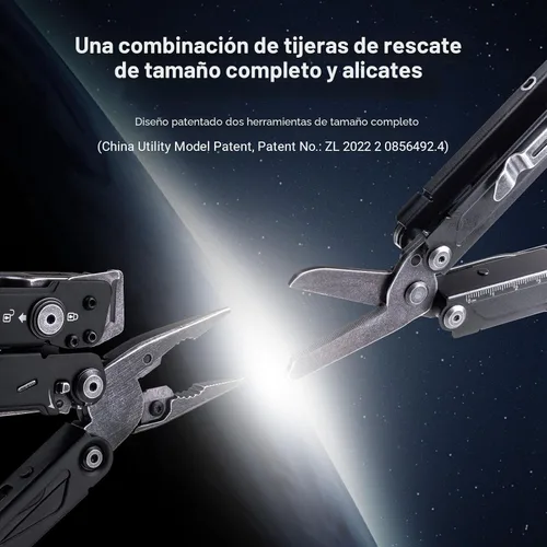 Miniatura 4 de NEXTORCH PIONEER - Multiherramientas 14 en 1 de tamaño completo, juego de multiherramientas versátil con tijeras, alicates de punta, clip