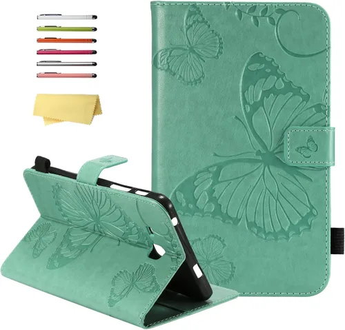 Miniatura 10 de Funda para Samsung Galaxy Tab A 7.0 2016 (SM-T280/T285) con portalápices [Encendido/apagado automático] Folio Stand Smart Magnetic Wallet Embossed