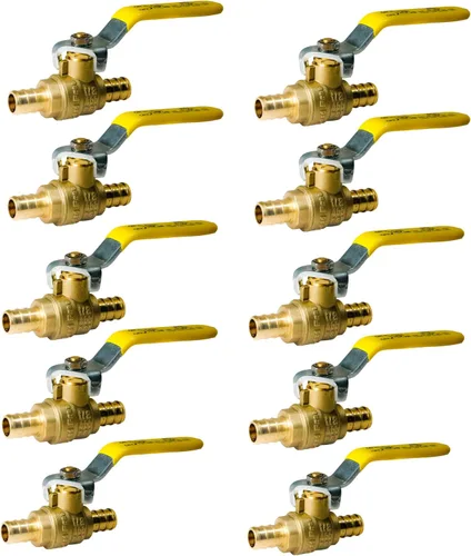 Miniatura 8 de XFITTING Válvula de bola Pex de 3/4 pulgadas, de puerto completo, de latón, 1 pieza
