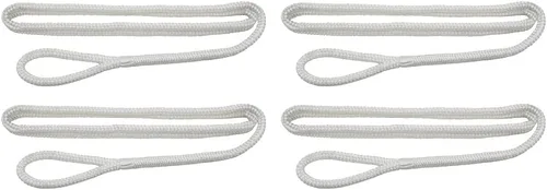 Miniatura 23 de Extreme Max 3006.2168 BoatTector Premium Línea de Guardabarros de Nailon de Doble Trenza Paquete de Valor de 2 - 3/8" x 6', Negro