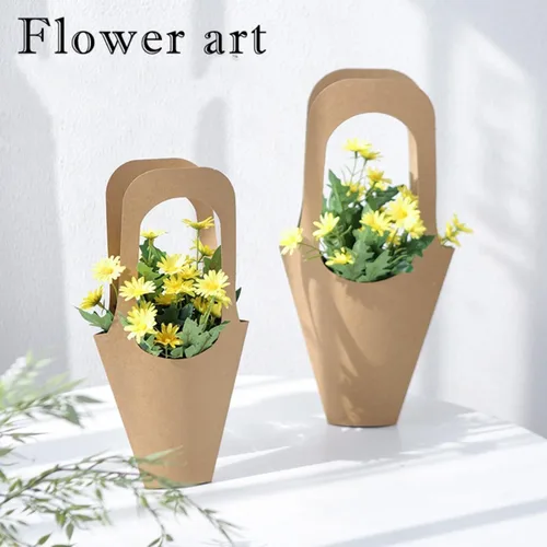 Miniatura 4 de Enorteen 30 bolsas de regalo de papel kraft con asa – Bolsas de regalo de ramo para Acción de Gracias, cumpleaños, bodas y regalos de fiesta