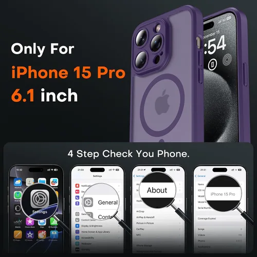 Miniatura 296 de TOCOL Funda para iPhone 11, compatible con Magsafe, protección completa de cámara, imanes integrados, protección contra caídas, funda translúcida