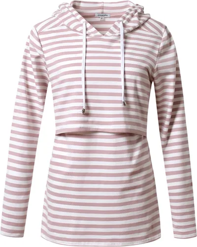 Miniatura 170 de GINKANA Sudadera con capucha para mujer, manga larga, lactancia materna, ropa casual