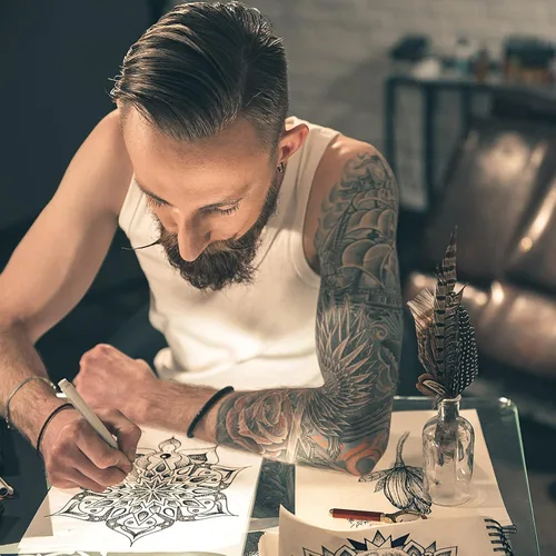 Miniatura 7 de TaoBary 30 hojas de papel de transferencia de tatuajes, papel de plantilla térmica para tatuajes, tamaño A4, 4 capas, plantillas de calco, papeles