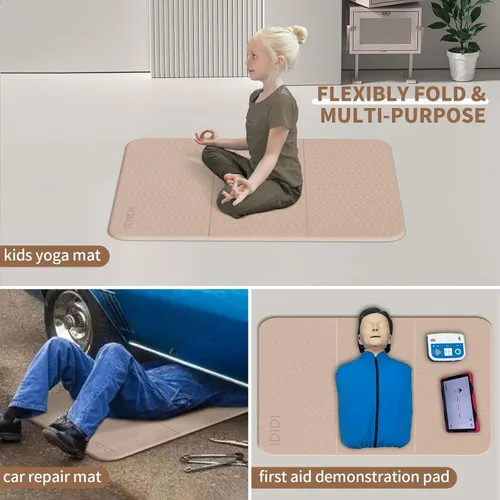 Miniatura 7 de Almohadilla de ejercicio plegable para gimnasio o uso doméstico, (1.2 x 14 x 24 pulgadas), extra gruesa y ancha, almohadilla multifuncional