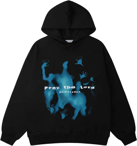 Aelfric Eden Graphic Hoodies for Men Vintage Printed Hoodie Sweatshirt Oversized Long Sleeve Streetwear Hooded Clothes
