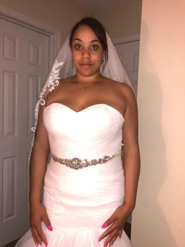 Miniatura 17 de Vestido de novia formal sin tirantes con encaje, largo de sirena para mujer 2019 WD162