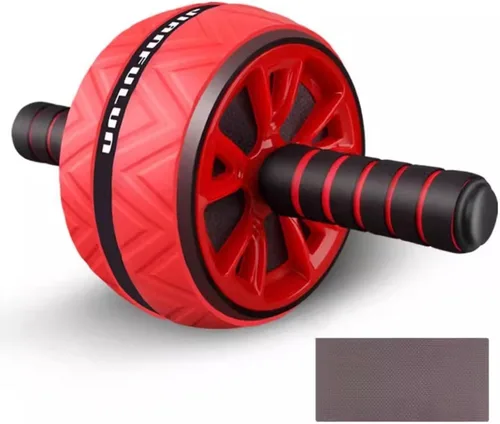 Miniatura 9 de Rueda de rodillo abdominal y rodillera, equipo de entrenamiento de abdominales para entrenamiento de fuerza abdominal y central, ruedas de ejercicio