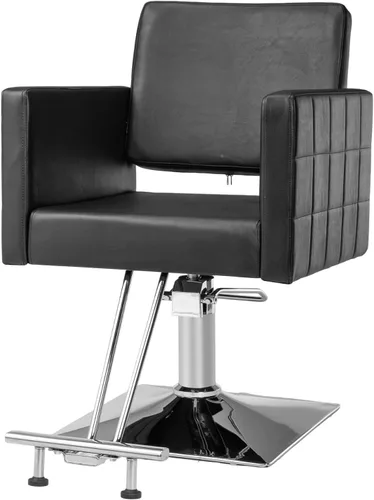 Bonnlo Silla de peluquería para estilista de peluquería de asiento ancho, silla de peluquería hidráulica con reposapiés de acero inoxidable, silla