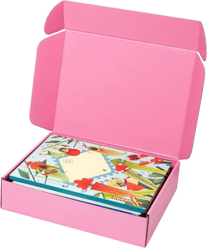 Miniatura 6 de Timirog Cajas de envío rosa de 13x10x3 pulgadas, paquete de 20 - Caja de correo de cartón corrugado para pequeñas empresas, sobre de correo