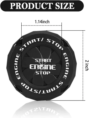 Miniatura 2 de carleef Cubierta de botón de arranque para automóvil, cubierta de botón de arranque para decoración de automóvil y protección de botón, accesorios