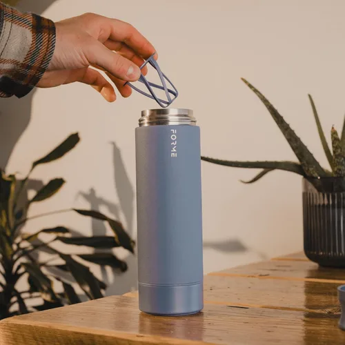 Miniatura 6 de FORME - Blender Shaker Bottle, Leakproof Double Insulated Stainless Steel, Noiseless Shaker Bottle for Hot & Cold Drinks with Supplement Storage