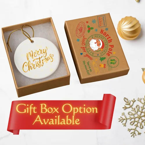 Miniatura 4 de Adorno personalizado de mi primera Navidad 2025 – Recuerdo redondo de cerámica con nombre personalizado – Decoración de árbol de Navidad para bebés