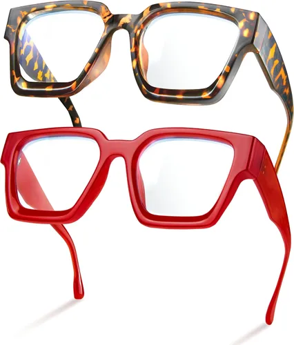Miniatura 23 de livho Marco de gafas de gran tamaño para mujer y hombre, lentes rectangulares de moda para computadora, marco elegante *Tortuga de coco