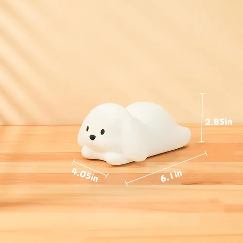 Miniatura 8 de ZKLiLi Lámpara nocturna para niños, lámpara de 16 colores linda, luces nocturnas regulables para bebé, luz nocturna recargable de silicona