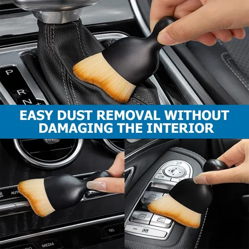 Miniatura 7 de BELOMI Cepillo de detalles para automóvil, cepillo para quitar el polvo interior del automóvil, herramienta de limpieza de cerdas suaves