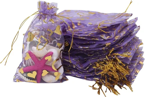 Miniatura 5 de Stratalife - Bolsas de organza con cordón de malla de 4 x 6 pulgadas, bolsas de joyería a granel, bolsas de recuerdos de fiesta para bodas, baby 50