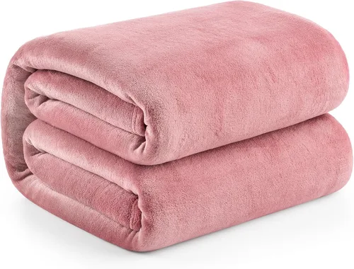 Miniatura 42 de Hansleep Manta de forro polar para sofá beige, súper suave manta de franela esponjosa y acogedora para todas las estaciones, beige, manta de 50x60