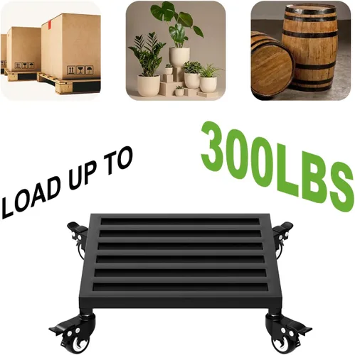 Miniatura 6 de Zhongma Paquete de 2 cajas cuadradas de 12 x 12 x 3.5 pulgadas de alto con ruedas, totalmente montado, construcción resistente, capacidad de 300