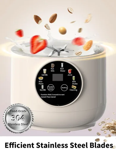 Miniatura 6 de 8 in 1 Nut Milk Maker Machine, 50oz Automatic Soy Milk Maker with 10 Blades, Blender for Plant Based Milk, Oat, Almond, Juice, Rice Paste &More with