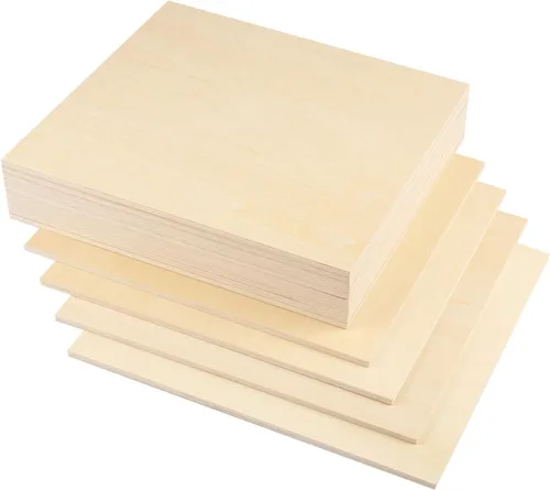 Miniatura 4 de 18 tableros cuadrados de tilo de 12 pulgadas, grosor de 1/4 de pulgada, hojas de tilo, hojas de madera contrachapada para láser, corte CNC, quema