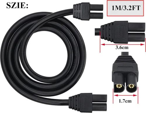 Miniatura 2 de Cable de extensión EC5 14AWG EC5 macho a EC5 hembra Cable de extensión ADS-018 EC5 macho a EC5 hembra Cable de extensión para batería RC ESC LI-PO
