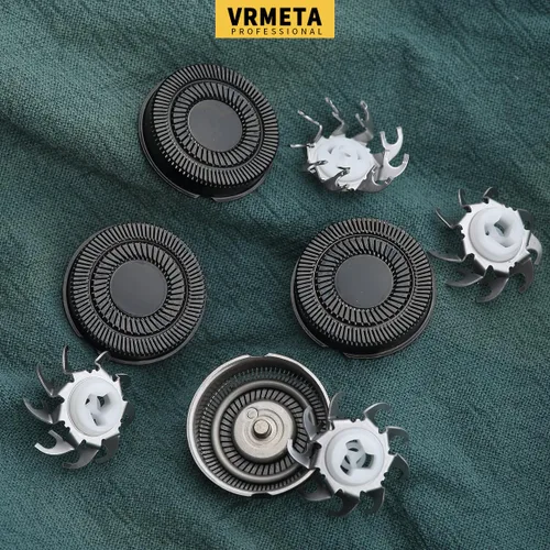 Miniatura 3 de 4 cuchillas de repuesto para cabeza de afeitadora para Skull Pitbull Carver PRO 4 cabezales de repuesto para maquinilla de afeitar eléctrica (negro)