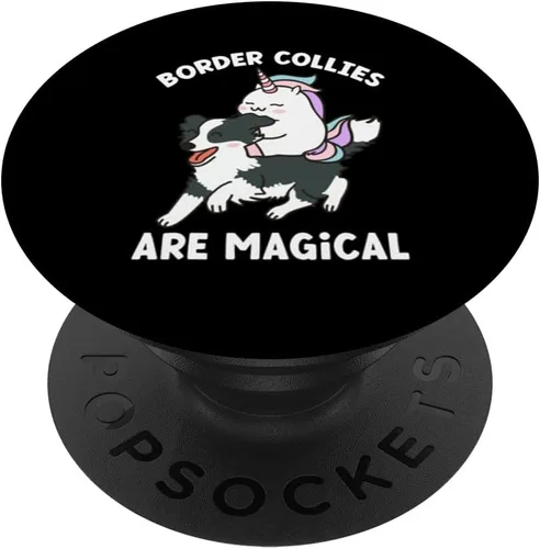 Los Border Collies son mágicos, divertidos PopSockets de Border Collie intercambiables
