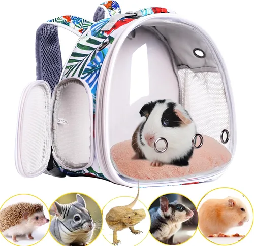 Miniatura 23 de Portador de viaje para dragón barbudo, jaula para lagartos, bolsa para animales pequeños para erizos, ratas, loros, pájaros, conejillos de indias