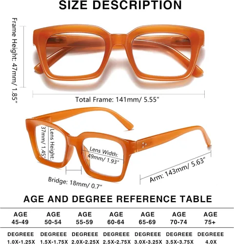 Miniatura 2 de Lentes de lectura cuadrados de estilo moderno con bisagra de resorte, bloqueo de luz azul para hombres y mujeres