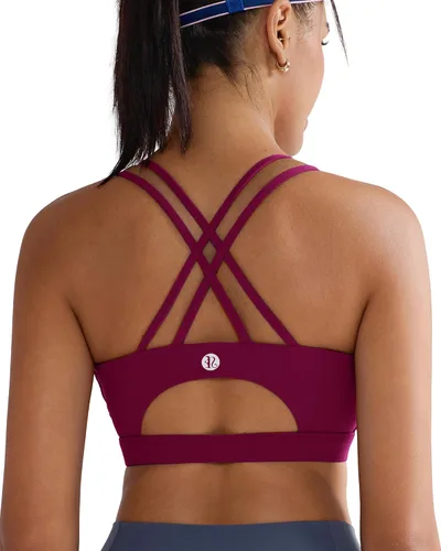 Miniatura 148 de Brasieres deportivos para mujer, con relleno, tipo camiseta sin mangas, sexis, con espalda cruzada, de alto impacto, largos, ideales para practicar
