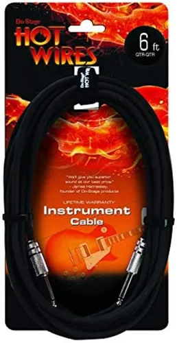 Miniatura 6 de OnStage Cables calientes en el escenario 1/4" Cable para instrumento de guitarra, 3 pies