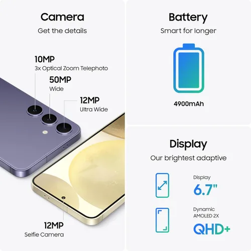 Miniatura 8 de Samsung Galaxy S24+ Plus Celular, 256GB Smartphone AI, Android Desbloqueado, Cámara de 50MP, Procesador Rápido, Batería de Larga Duración, Pantalla