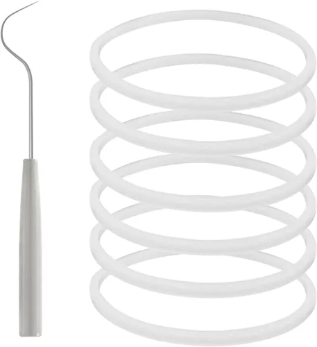 6 paquetes de juntas de 3.22 pulgadas para Ninja, piezas de repuesto de junta de goma, sello de O-Ring blanco para cuchilla de licuadora Ninja de