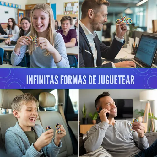 Miniatura 2 de BUNMO Juguete para la ansiedad, anillos magnéticos, para poner en cesta de Pascua, para adultos, para niños o niñas, genial regalo